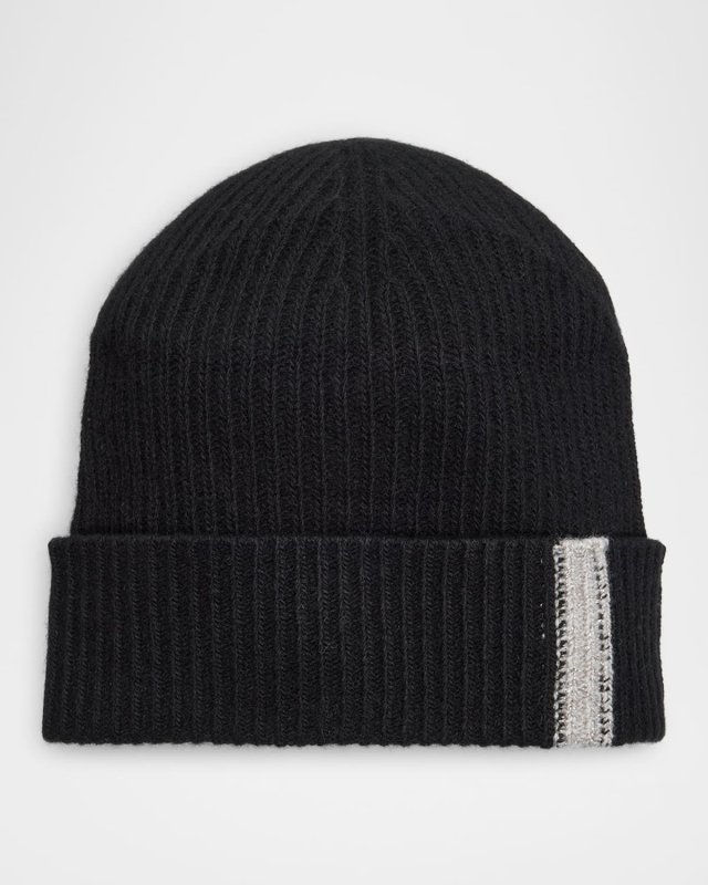 Ribbed Cashmere Beanie